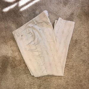 Ashley Stewart | Cream Snake Skin Jeans
